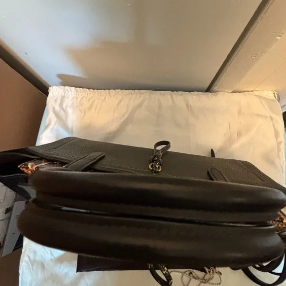 Coach 1941 Armygreen and Black Troupe Satchel carryall 35 with Snakeskin accent - Picture 10 of 14